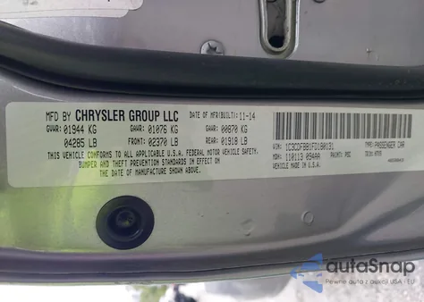 2015 Dodge Dart Sxt из США, поврежденный, VIN 1C3CDFBB1FD180131